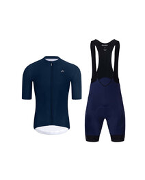 HOLOKOLO Cycling short sleeve jersey and shorts - AEROLITE - blue/black